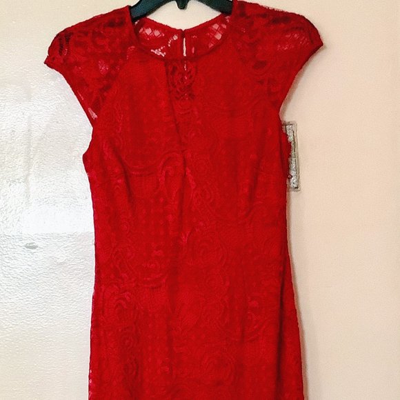 Guess Dresses & Skirts - GUESS Red Lace Dress